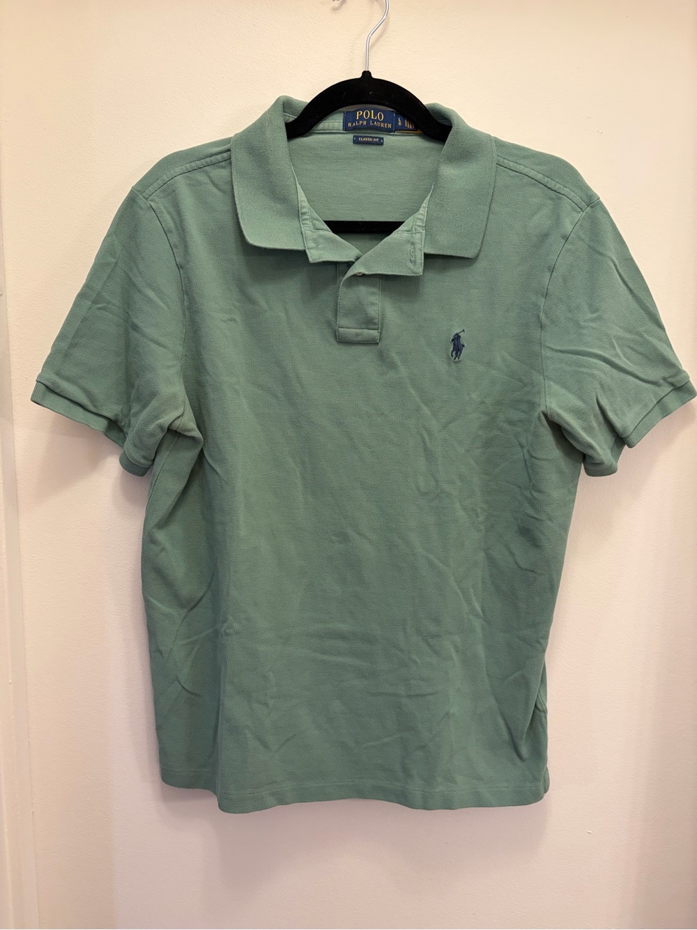 Polo Ralph Lauren 100% Cotton Classic Fit Polo Shirt Men's Large Sage Green